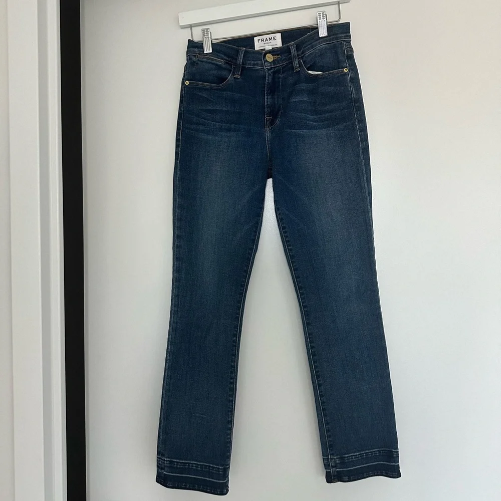 Frame Denim Le High Straight in Thrasher - Picture 6 of 9